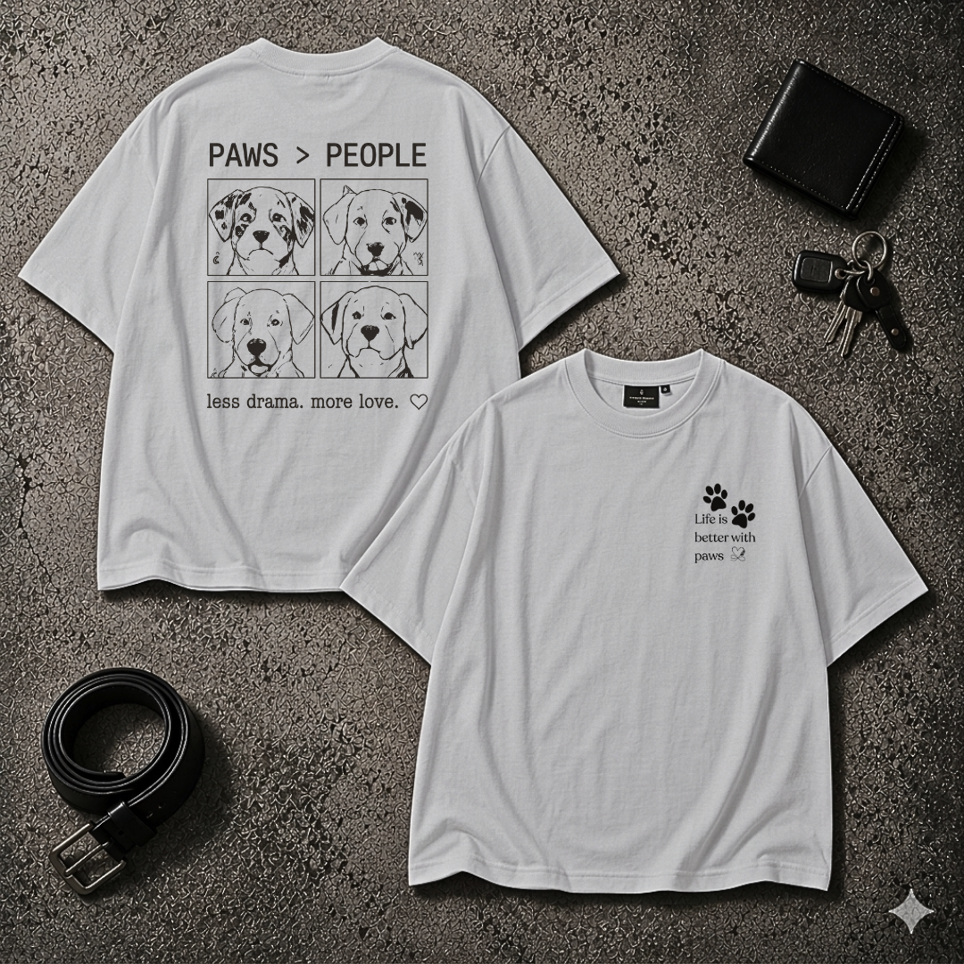 Paws > People Oversized T-Shirt