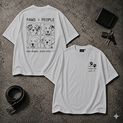 Paws > People Oversized T-Shirt
