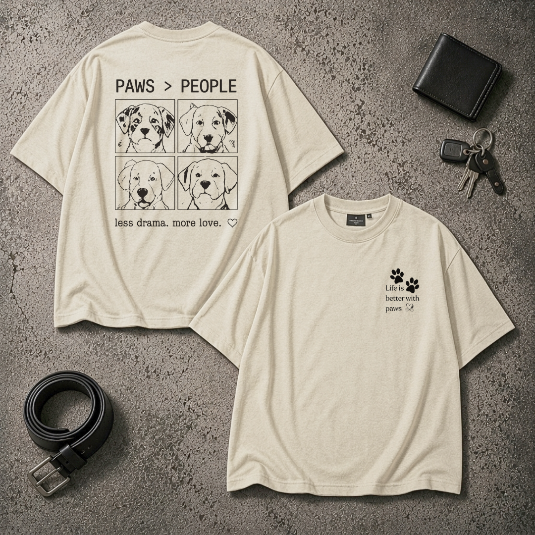 Paws > People Oversized T-Shirt