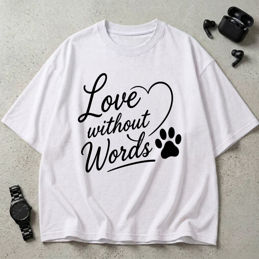 Love Without Words Oversized T-Shirt