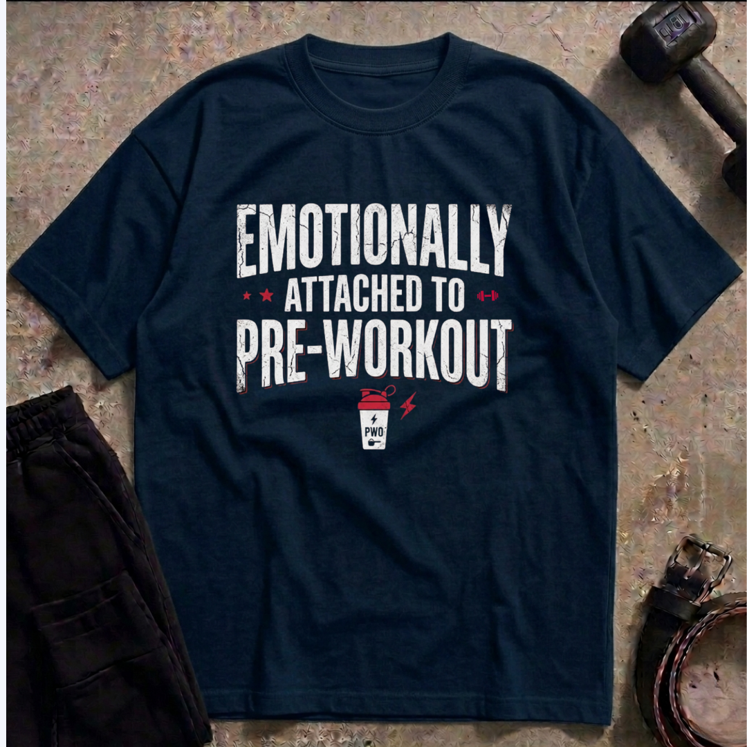 Emotionally Attached To Pre-Workout Oversized Gym T-Shirt