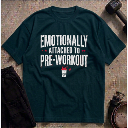 Emotionally Attached To Pre-Workout Oversized Gym T-Shirt