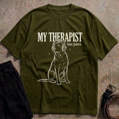 My Therapist Has Paws Oversized T-Shirt