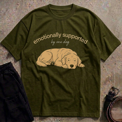 Emotionally Supported by One Dog Oversized T-Shirt