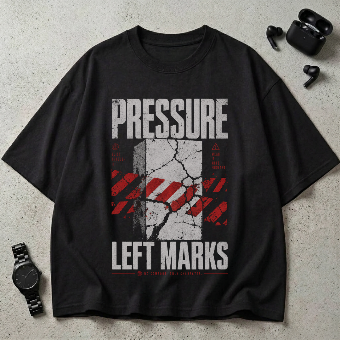 Pressure Left Marks 240 GSM Oversized T-Shirt