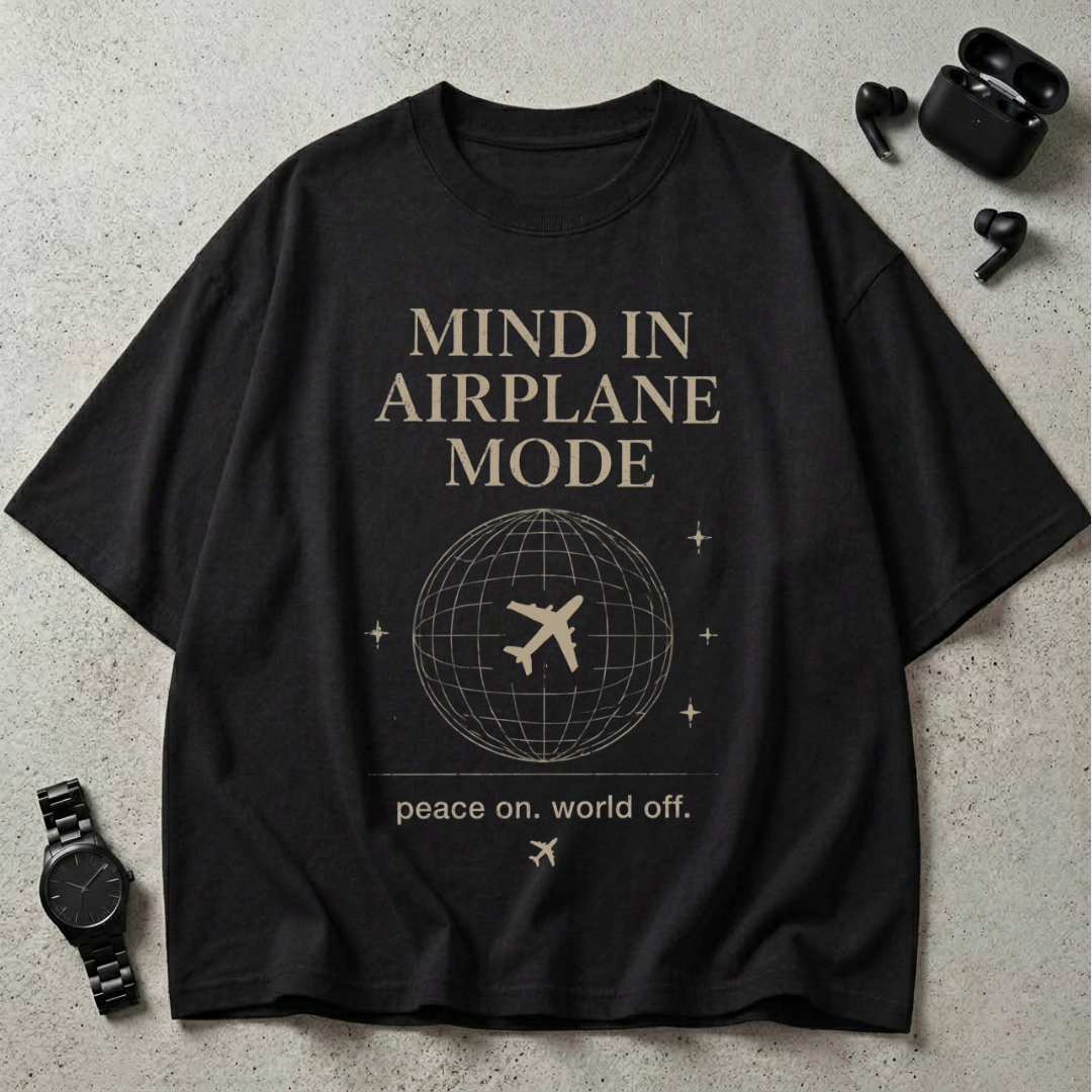 Mind In Airplane Mode Oversized T-Shirt