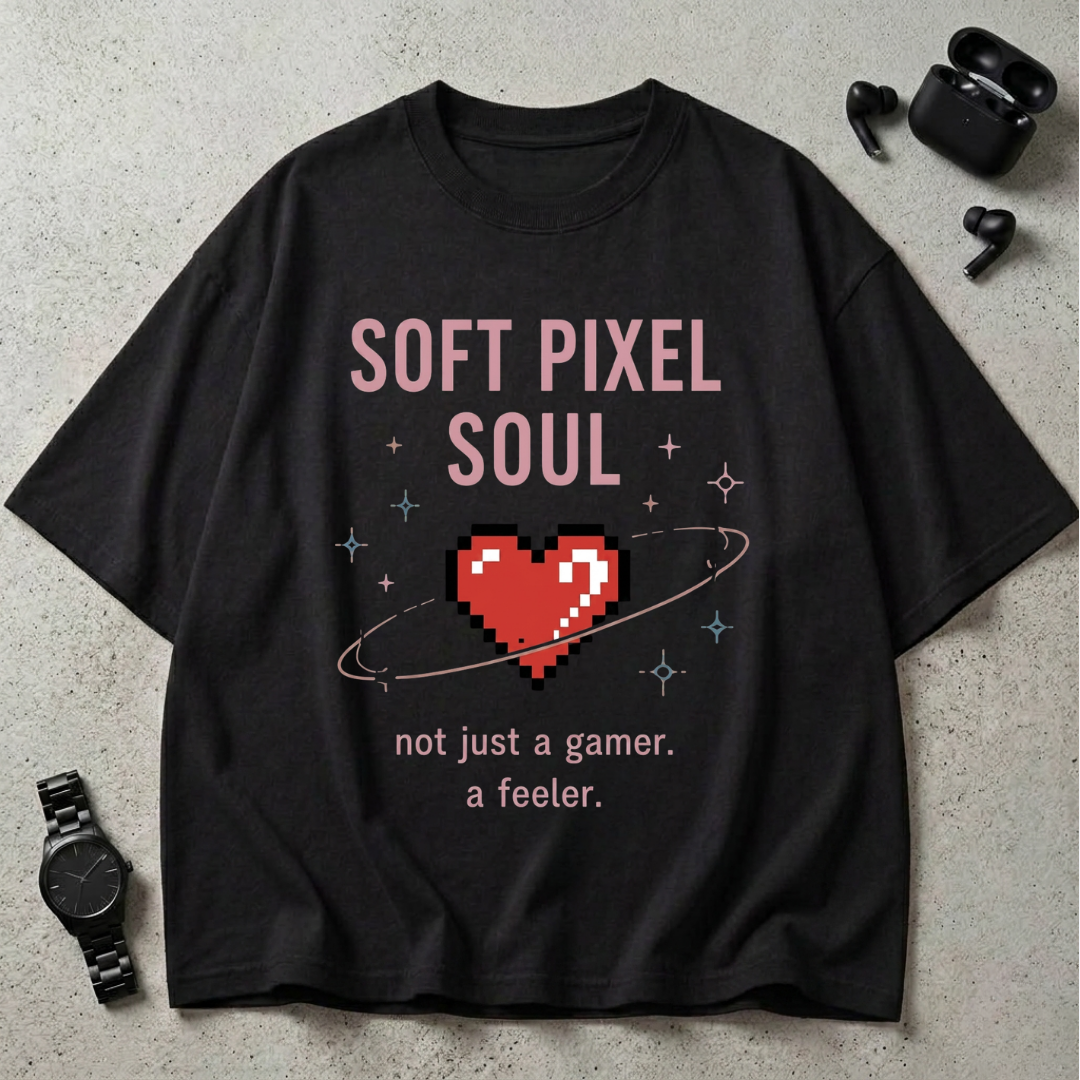 Soft Pixel Soul Oversized T-Shirt