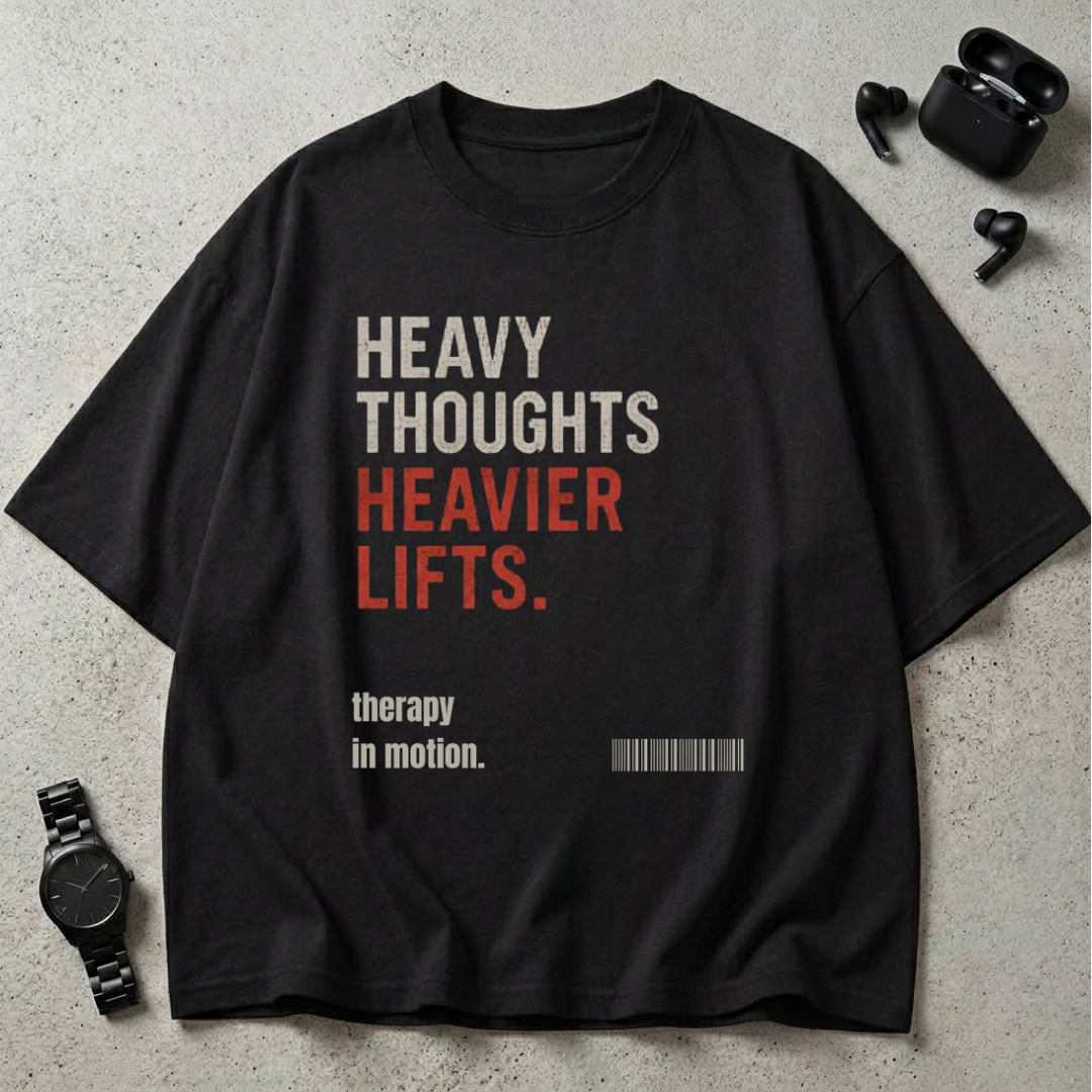 Heavy Thoughts Heavier Lifts Oversized T-Shirt