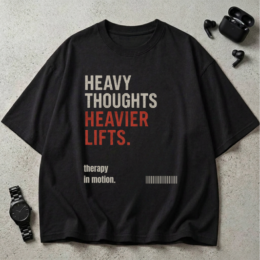 Heavy Thoughts Heavier Lifts Oversized T-Shirt