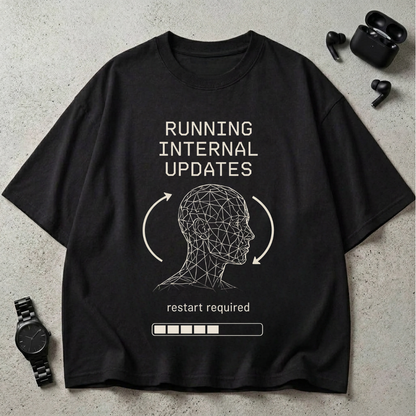 Running Internal Updates GSM 240 Oversized T-Shirt