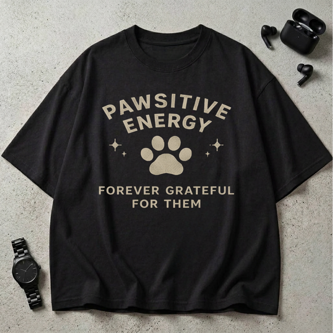 Pawsitive Energy Oversized T-Shirt