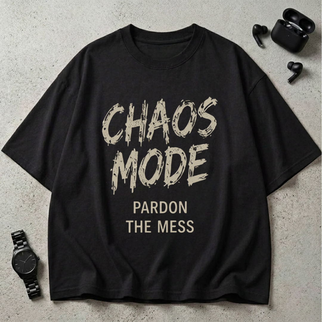 Chaos Mode GSM 240 Oversized T-Shirt ( Midnight Edition )