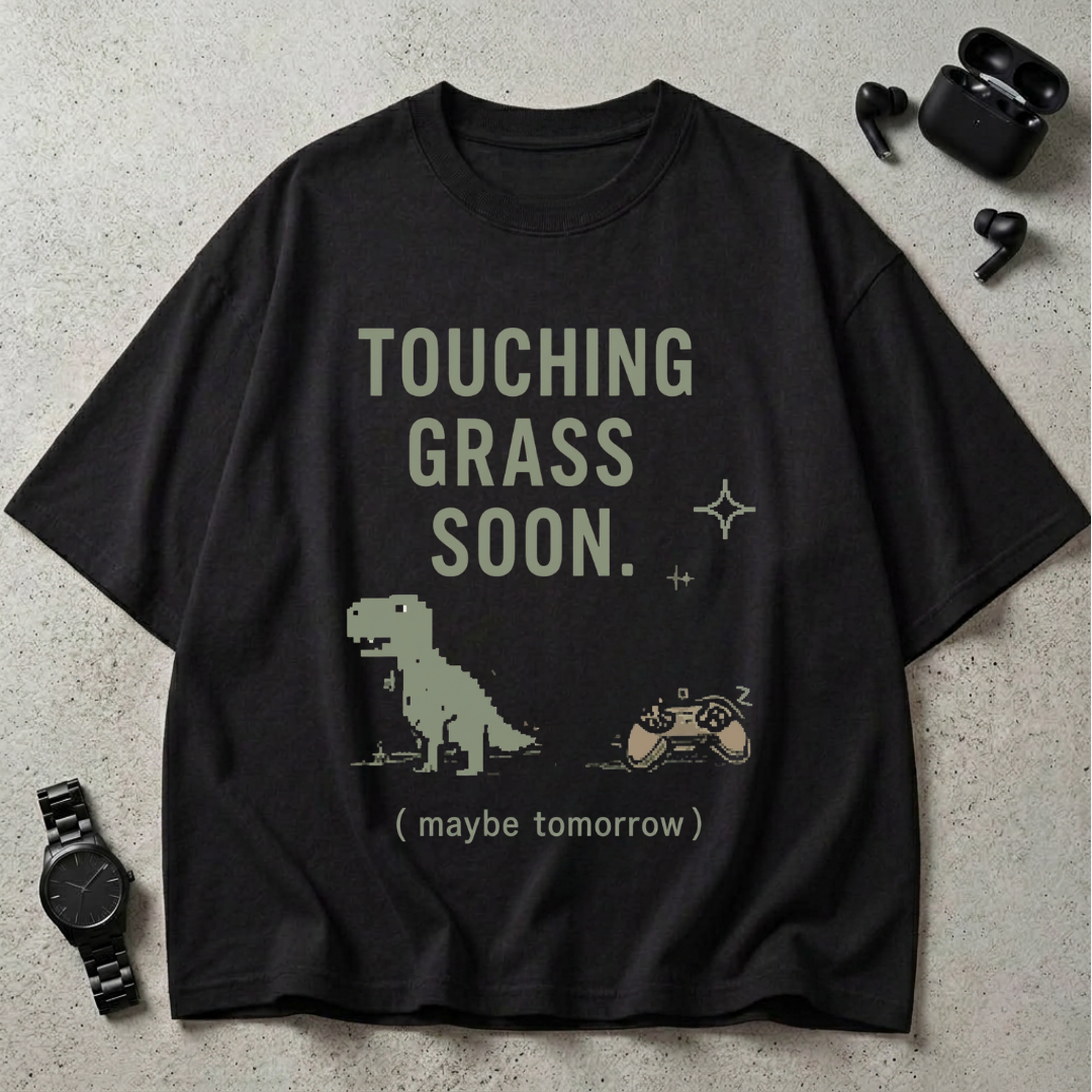 Touching Grass Soon Oversized T-Shirt