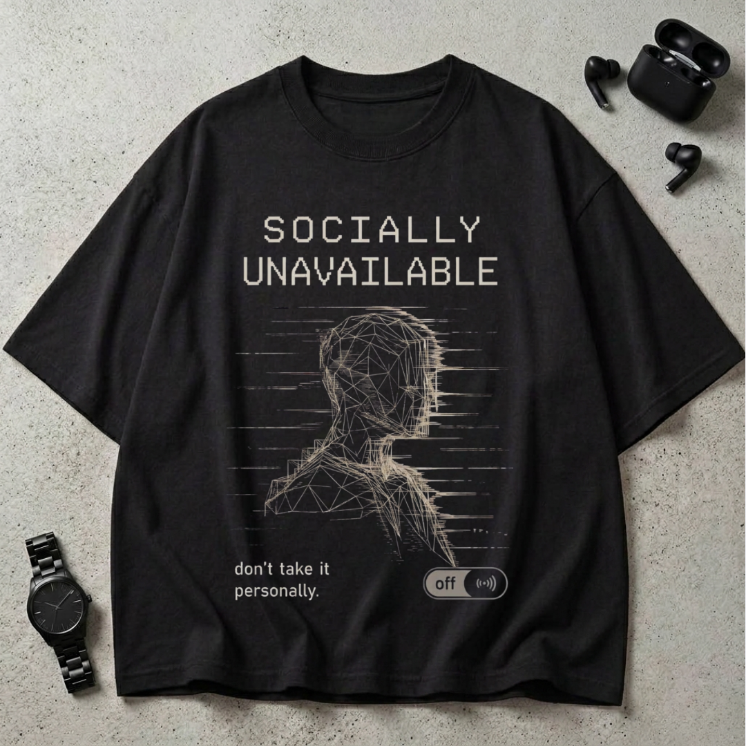 Socially Unavailable Oversized T-Shirt