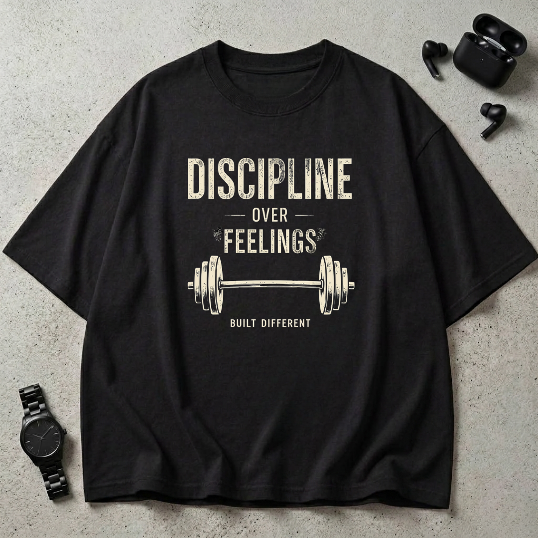 Discipline Over Feelings Oversized T-Shirt