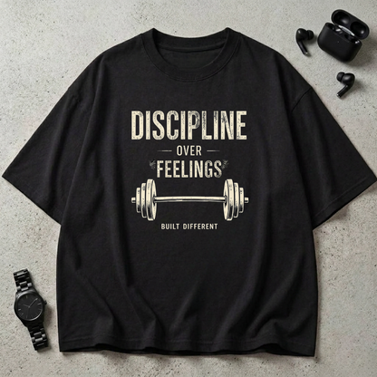 Discipline Over Feelings Oversized T-Shirt