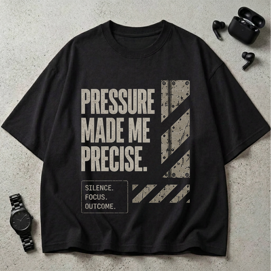 Pressure Made Me Precise Oversized T-Shirt