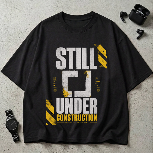 Still Under Construction 240 GSM Oversized T-Shirt
