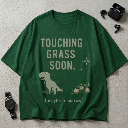 Touching Grass Soon Oversized T-Shirt