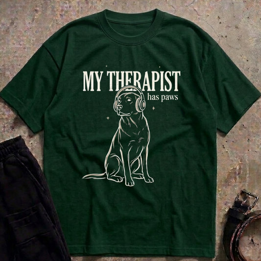 My Therapist Has Paws Oversized T-Shirt