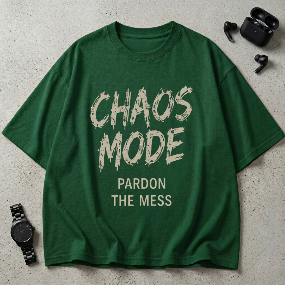 Chaos Mode GSM 240 Oversized T-Shirt ( Midnight Edition )