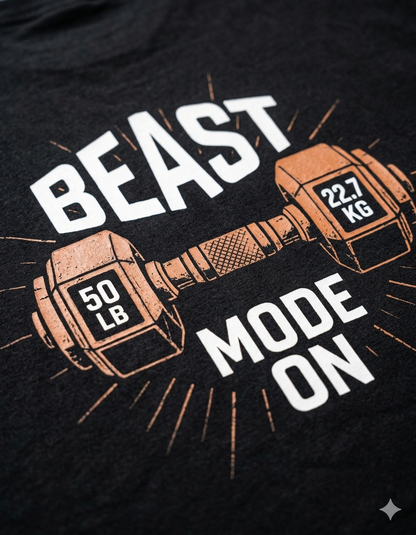 Beast Mode On Oversized T-Shirt – Back Print Edition