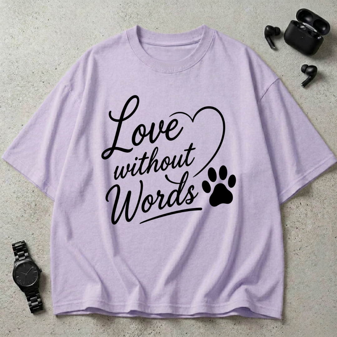 Love Without Words Oversized T-Shirt