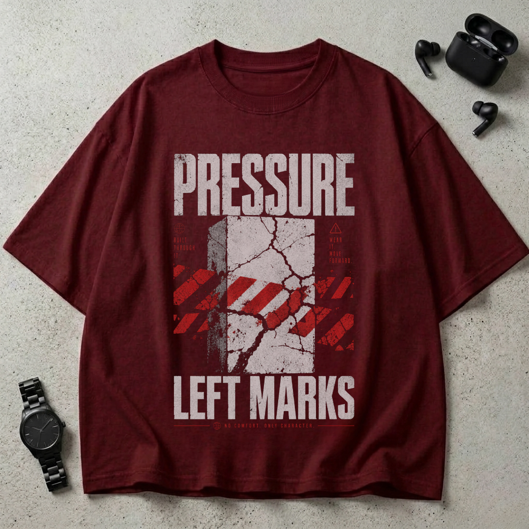 Pressure Left Marks 240 GSM Oversized T-Shirt