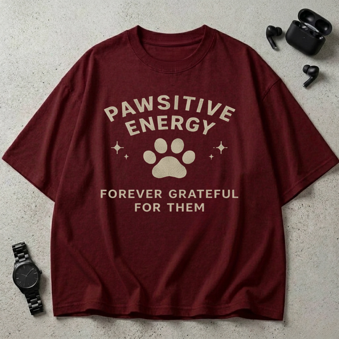 Pawsitive Energy Oversized T-Shirt