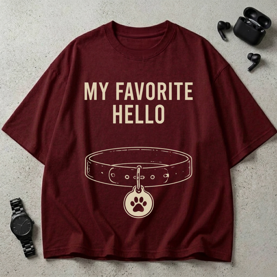 My Favorite Hello 240 GSM Oversized T-Shirt