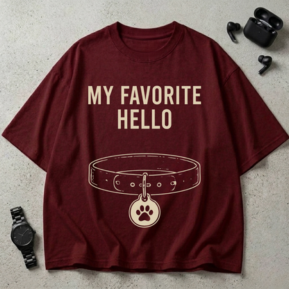 My Favorite Hello 240 GSM Oversized T-Shirt
