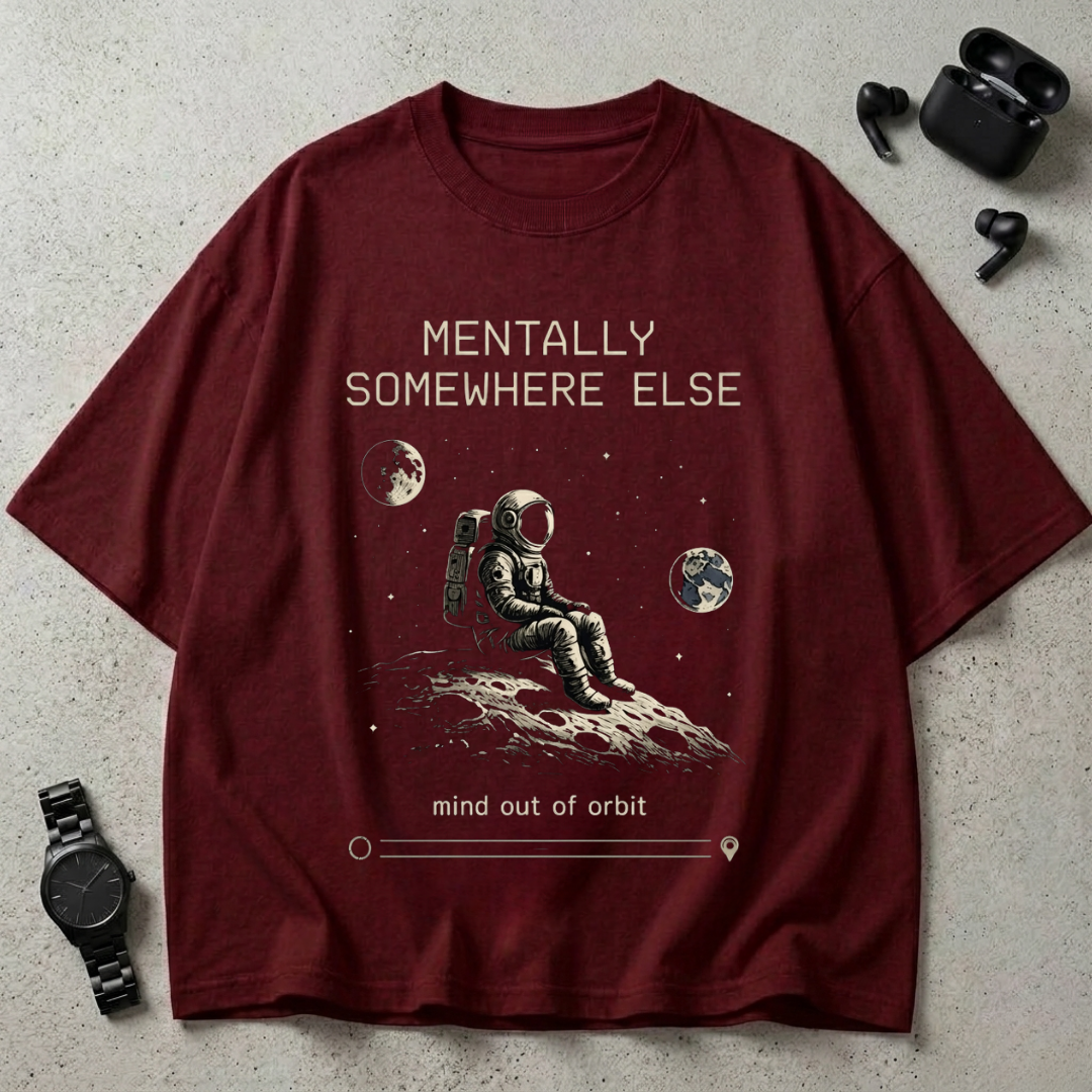 Mentally Somewhere Else GSM 240 Oversized T-Shirt (Midnight Edition)