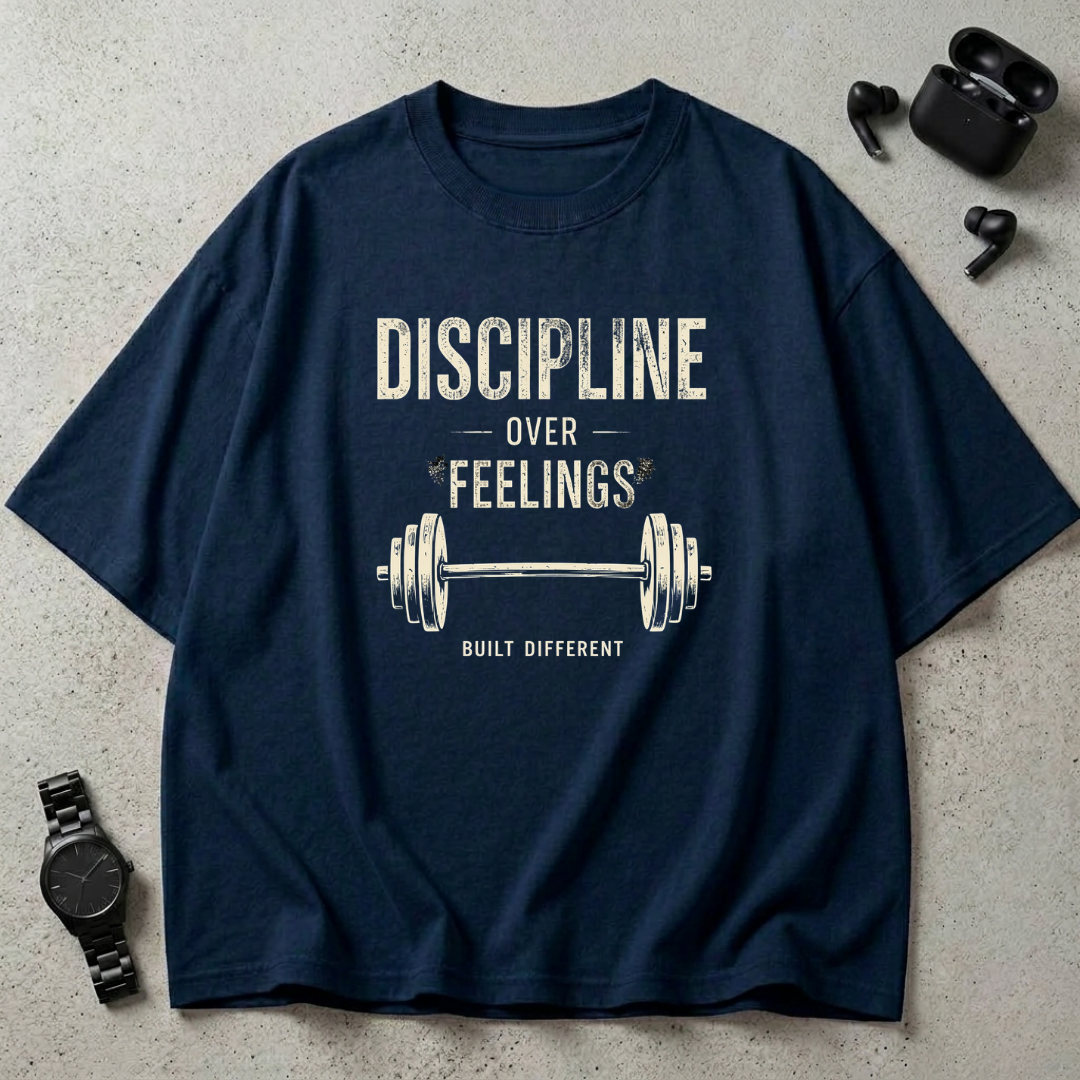 Discipline Over Feelings Oversized T-Shirt