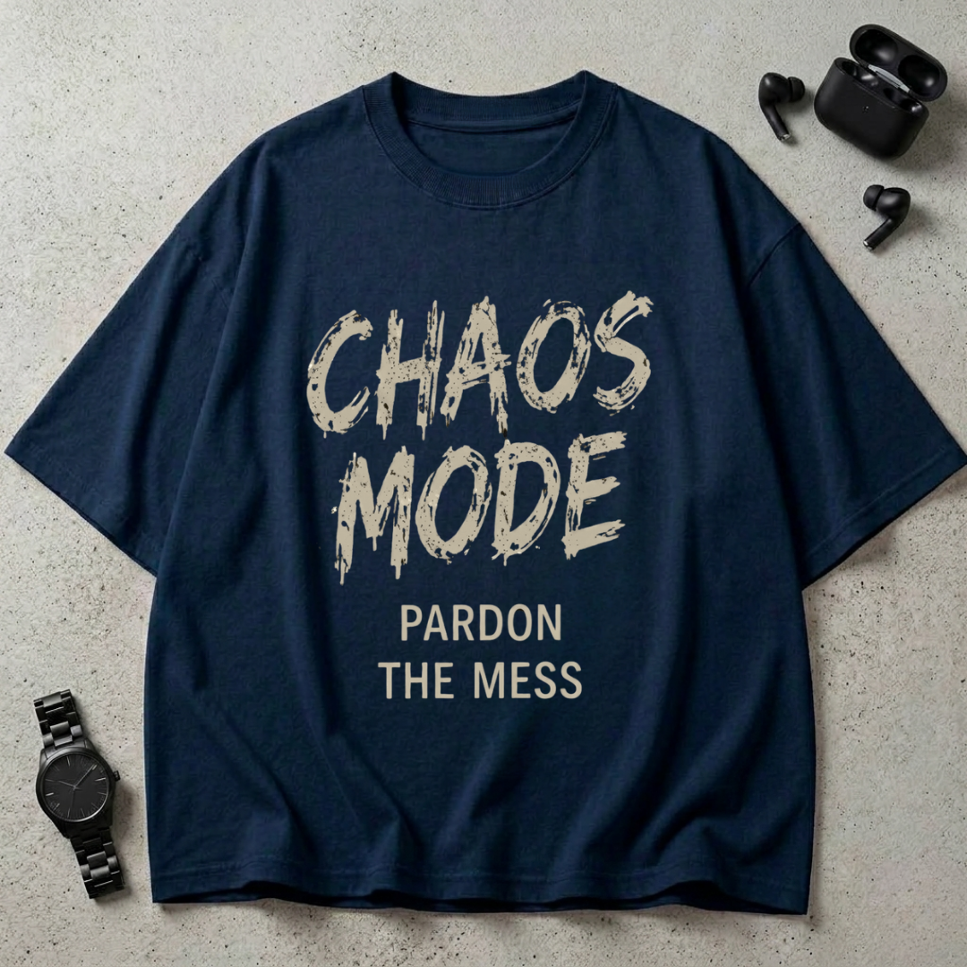 Chaos Mode GSM 240 Oversized T-Shirt ( Midnight Edition )