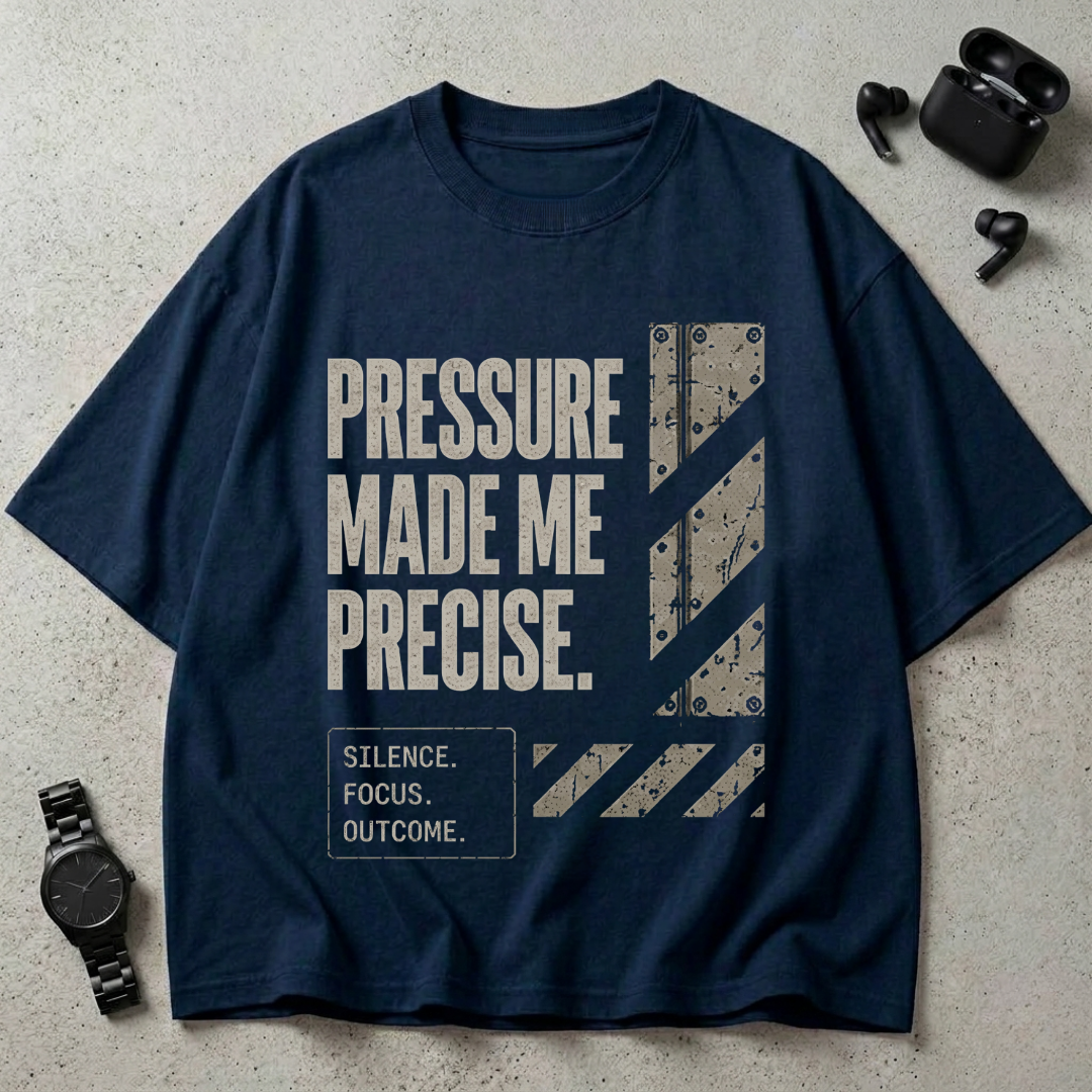 Pressure Made Me Precise Oversized T-Shirt