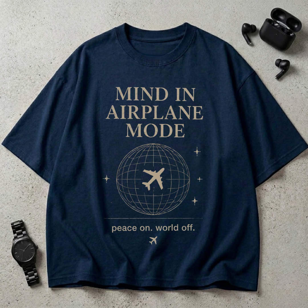 Mind In Airplane Mode Oversized T-Shirt