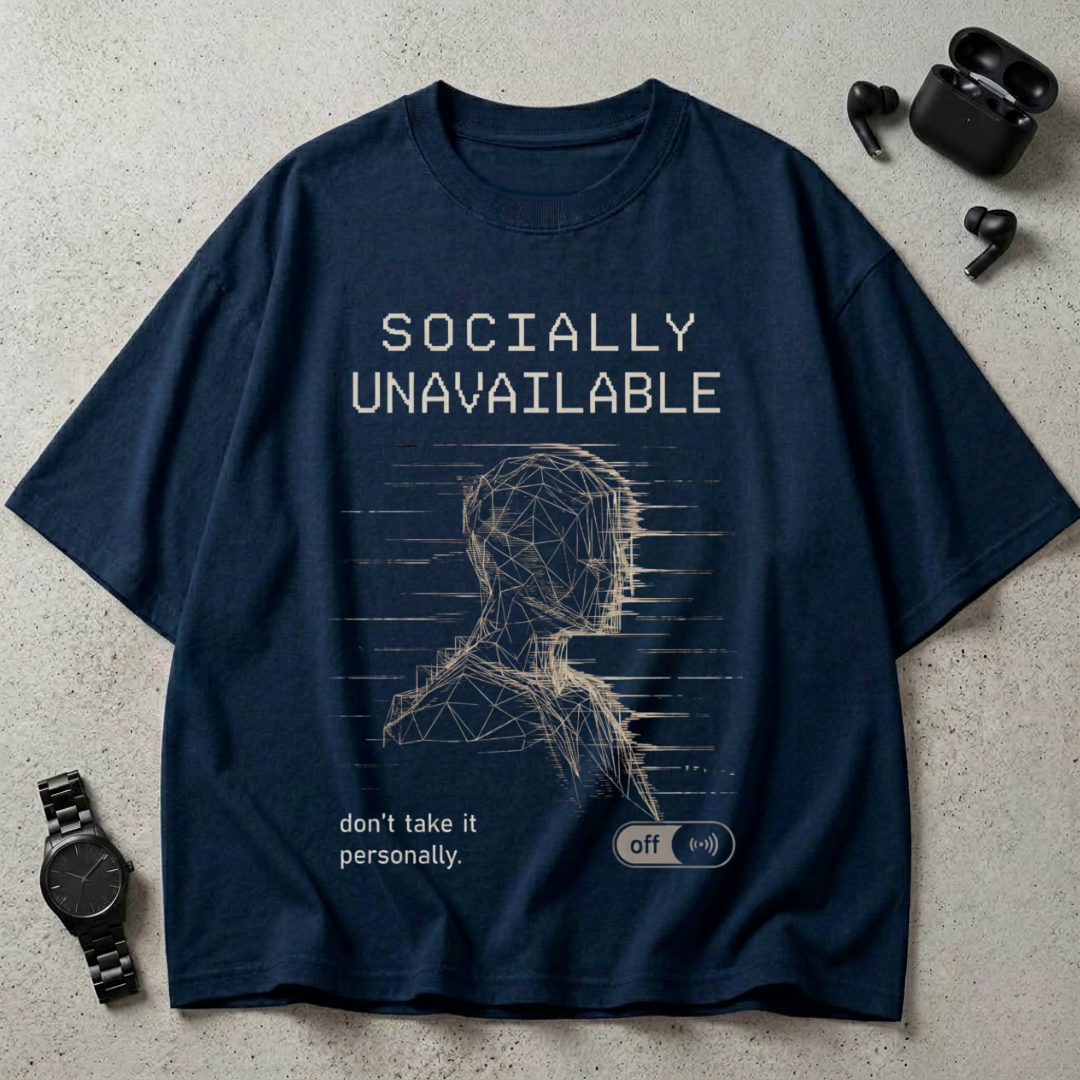 Socially Unavailable Oversized T-Shirt
