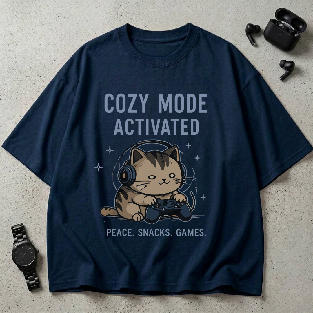 Cozy Mode Activated Oversized T-Shirt