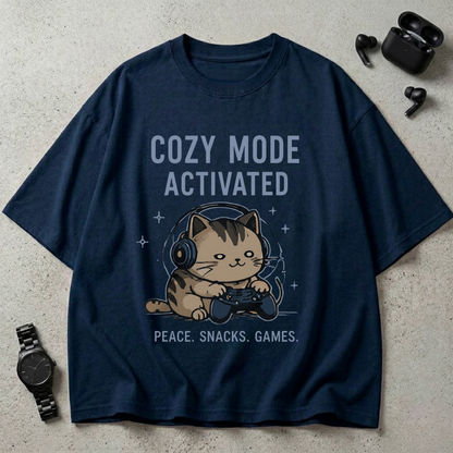 Cozy Mode Activated Oversized T-Shirt