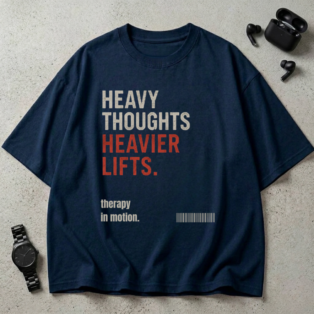 Heavy Thoughts Heavier Lifts Oversized T-Shirt