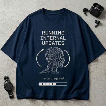 Running Internal Updates GSM 240 Oversized T-Shirt