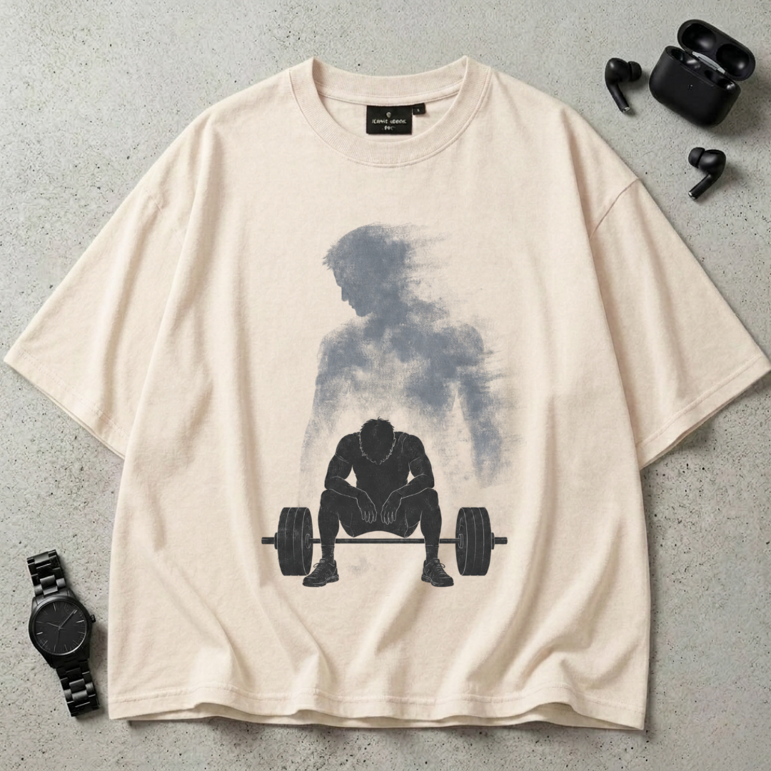 Built Through Weight 240 GSM Oversized Gym T-Shirt