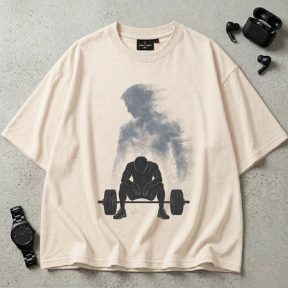 Built Through Weight 240 GSM Oversized Gym T-Shirt