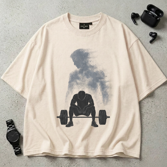 Built Through Weight 240 GSM Oversized Gym T-Shirt