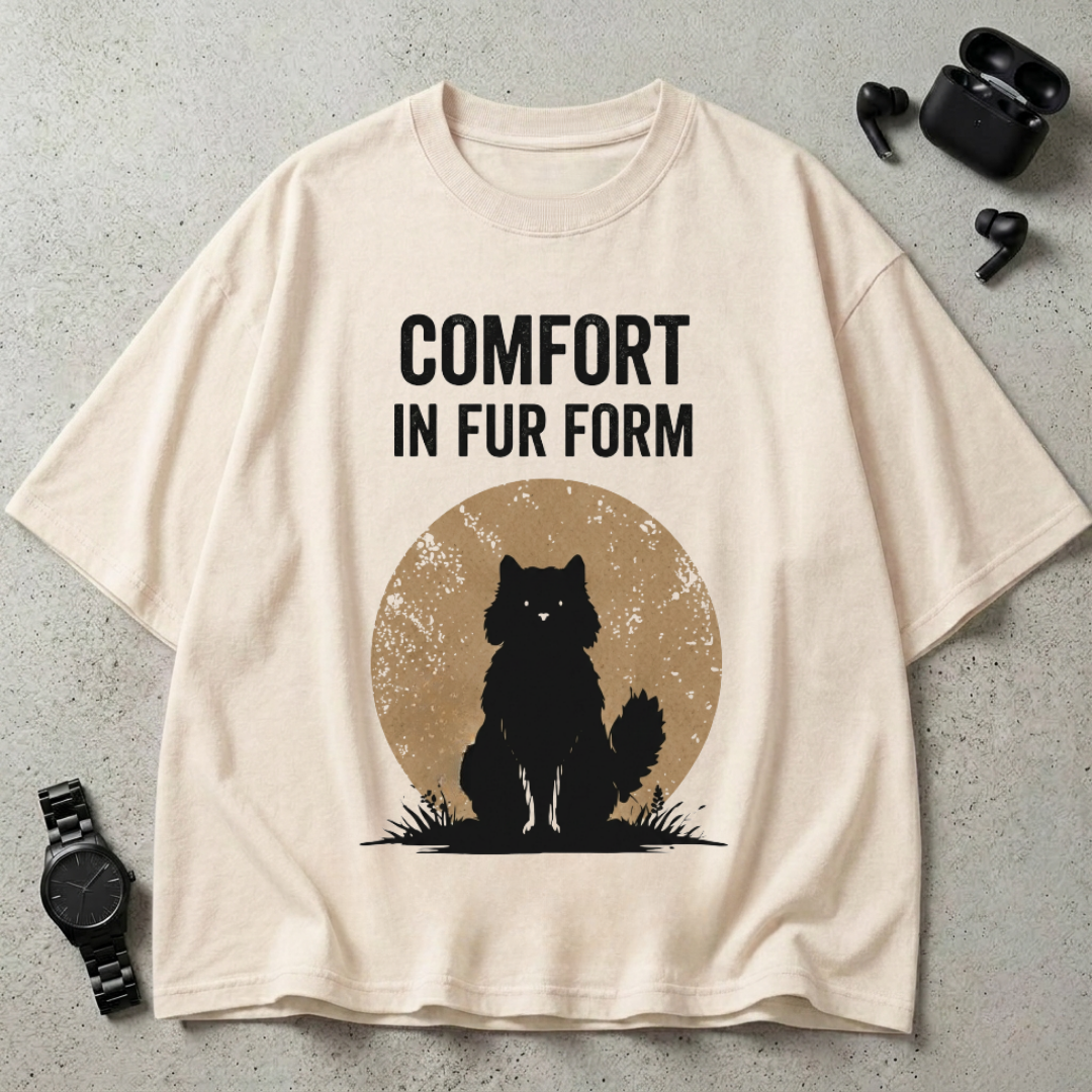 Comfort In Fur Form 240 GSM Oversized T-Shirt