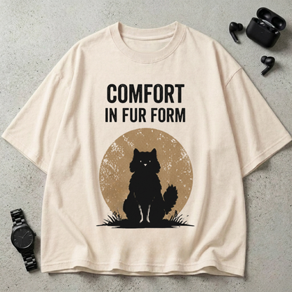 Comfort In Fur Form 240 GSM Oversized T-Shirt
