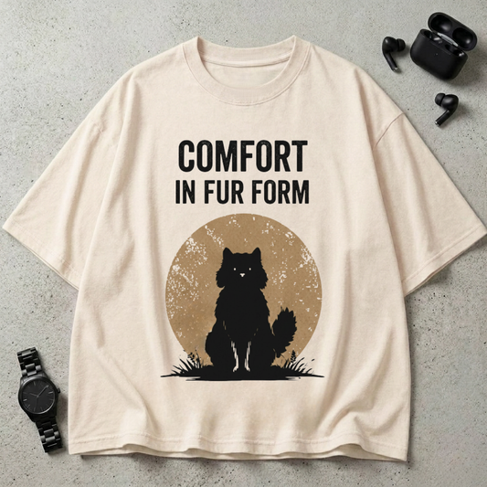 Comfort In Fur Form 240 GSM Oversized T-Shirt
