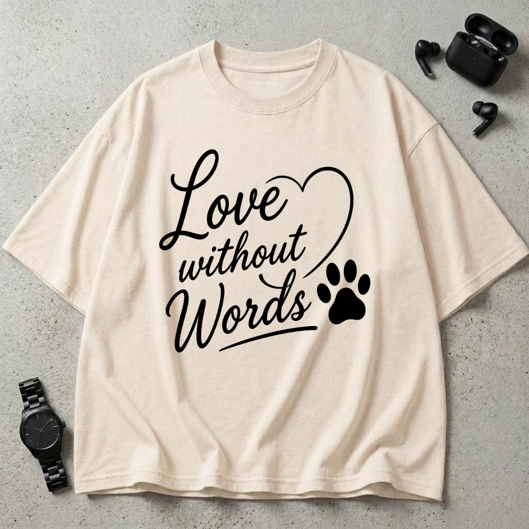 Love Without Words Oversized T-Shirt
