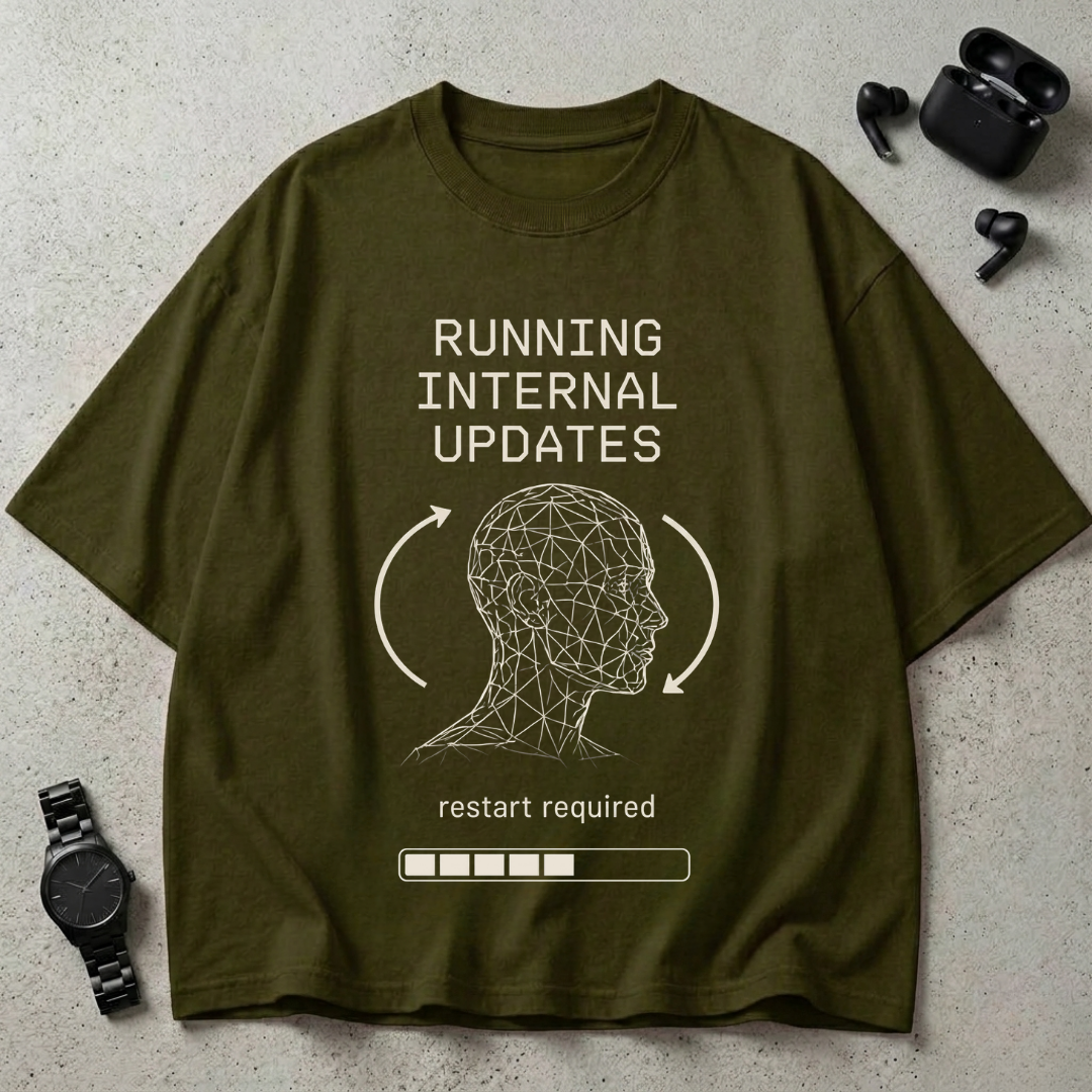 Running Internal Updates GSM 240 Oversized T-Shirt