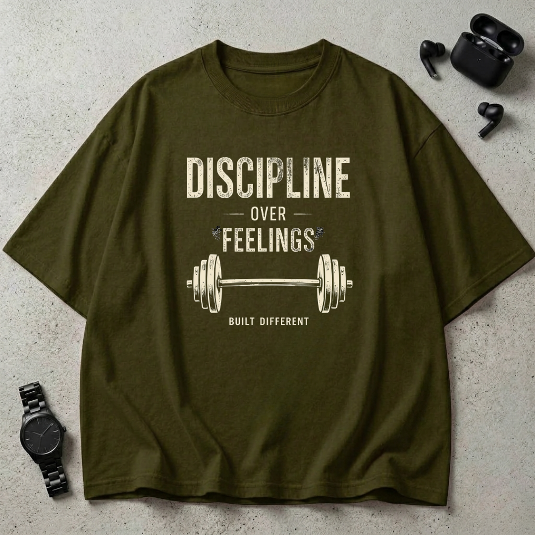 Discipline Over Feelings Oversized T-Shirt